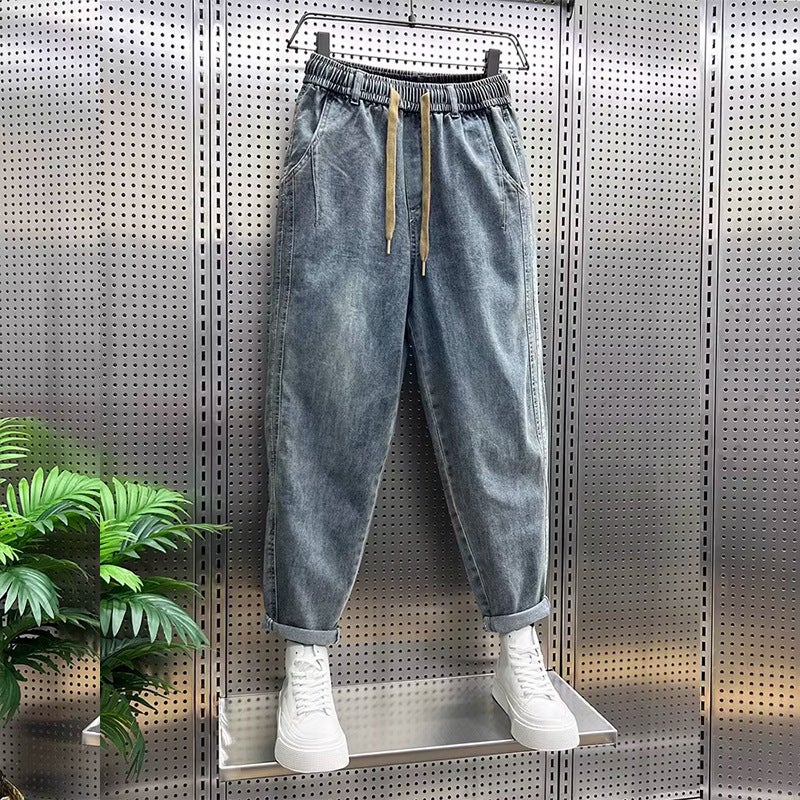 Pants Men'S Jeans Spring Fashion Brand Pants Loose Carrot Pants Tapered Casual Pants - Image 4